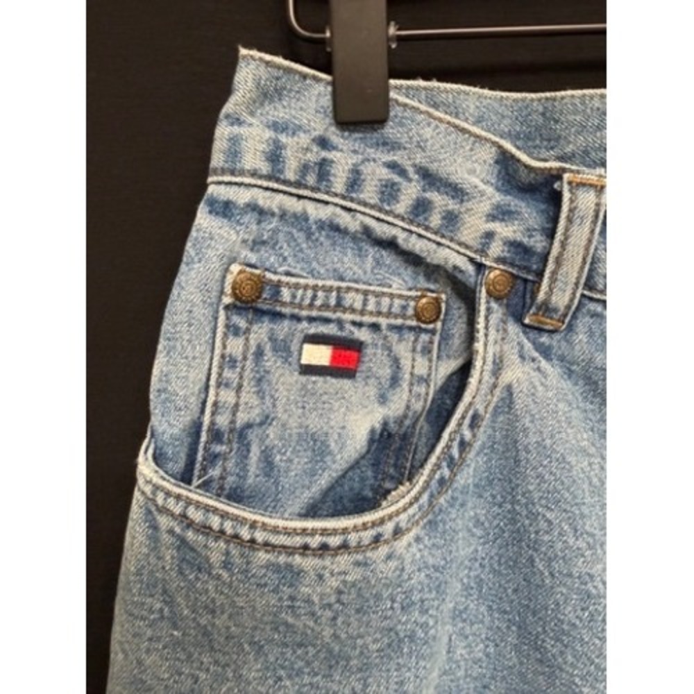 Tommy Hilfiger Vintage 90s Light Wash Wide Leg High Waisted Jeans Size 6 - Picture 6 of 8
